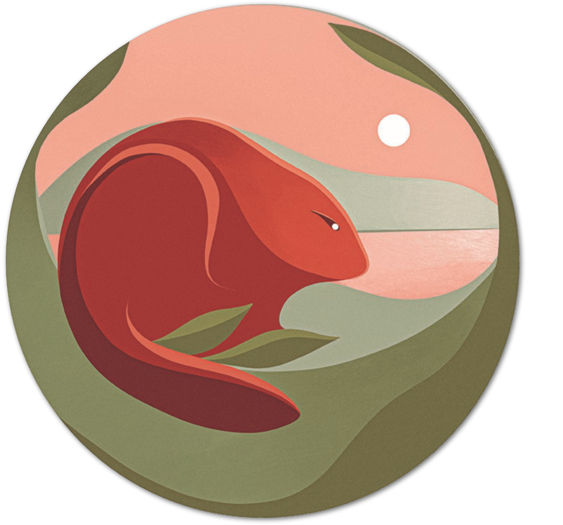 Digital image by Luke Swinson depicting a beaver