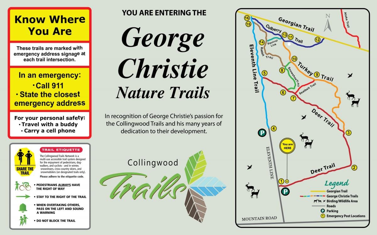 George Christie Nature Trails map