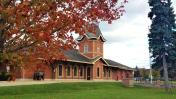 Collingwood Museum west side entrance in the fall.