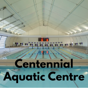 indoor pool with text overlaid "Centennial Aquatic Centre"