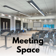 interior of meeting room with chairs